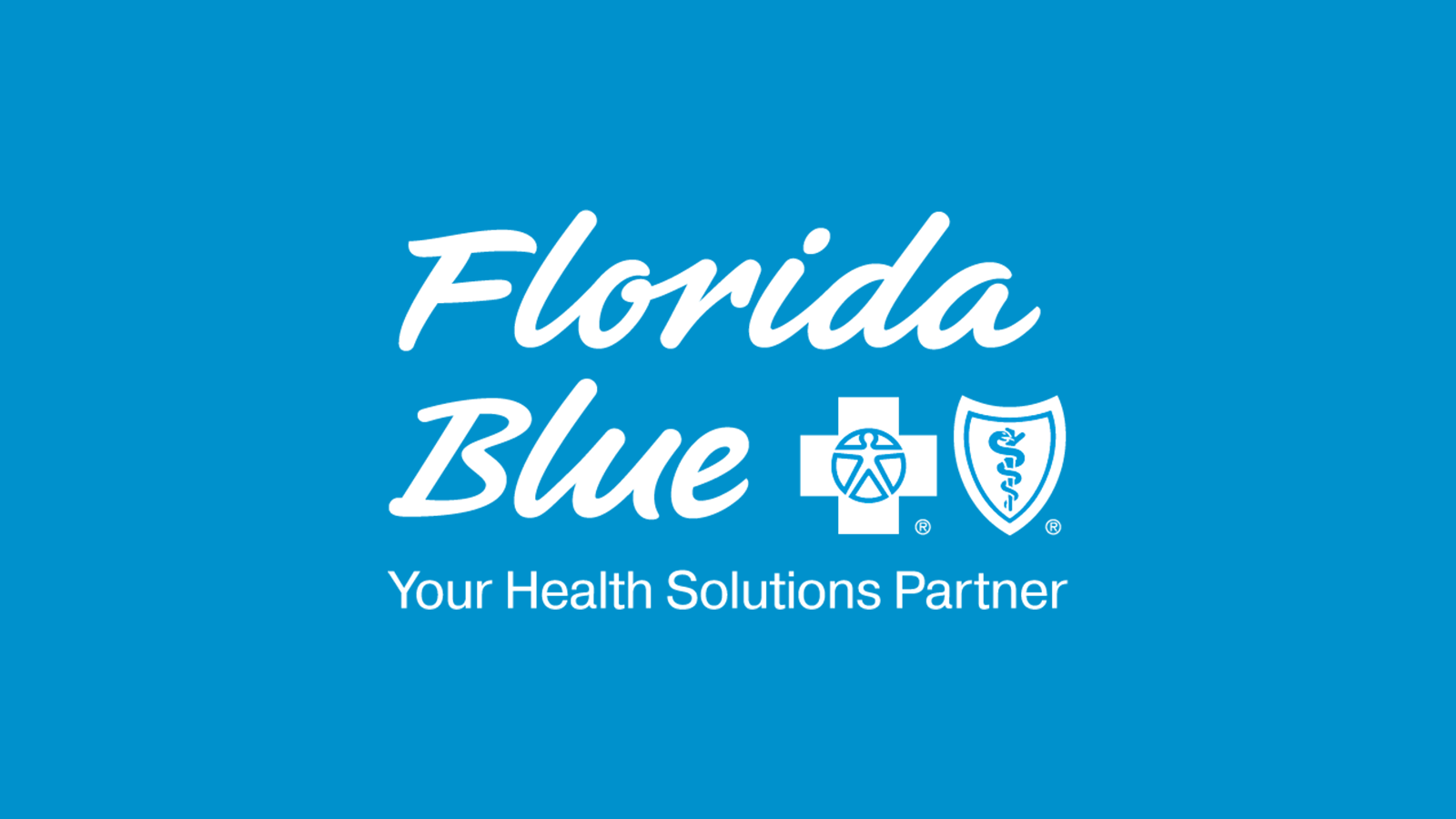 Florida Blue Logo Blue Background Stacked